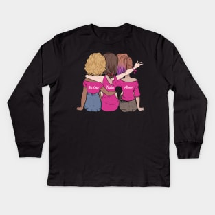 Breast Cancer Awareness T-Shirt for Women Kids Long Sleeve T-Shirt